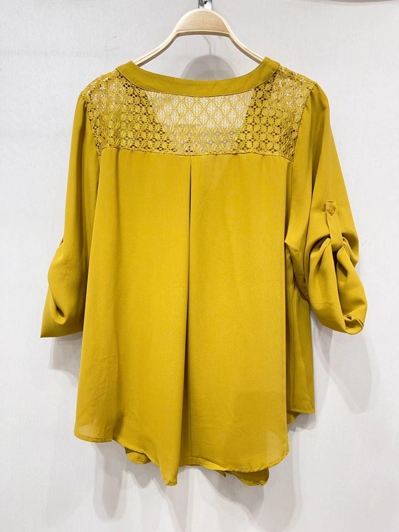 Camicia con dettagli in pizzo