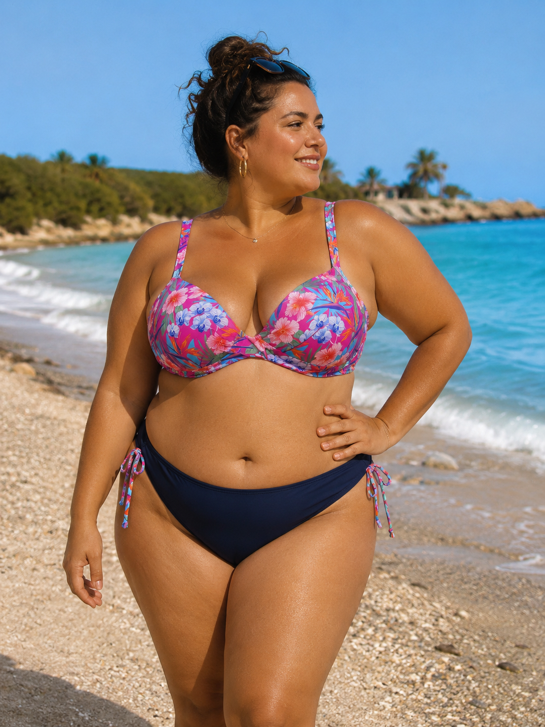Costume da Bagno Donna Curvy a Fiori Tropicali – Taglie Comode e Grandi
