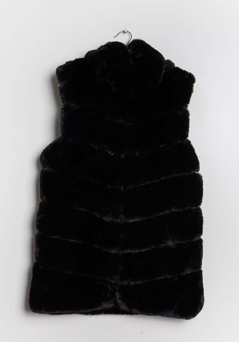 Giacca in pelliccia senza maniche