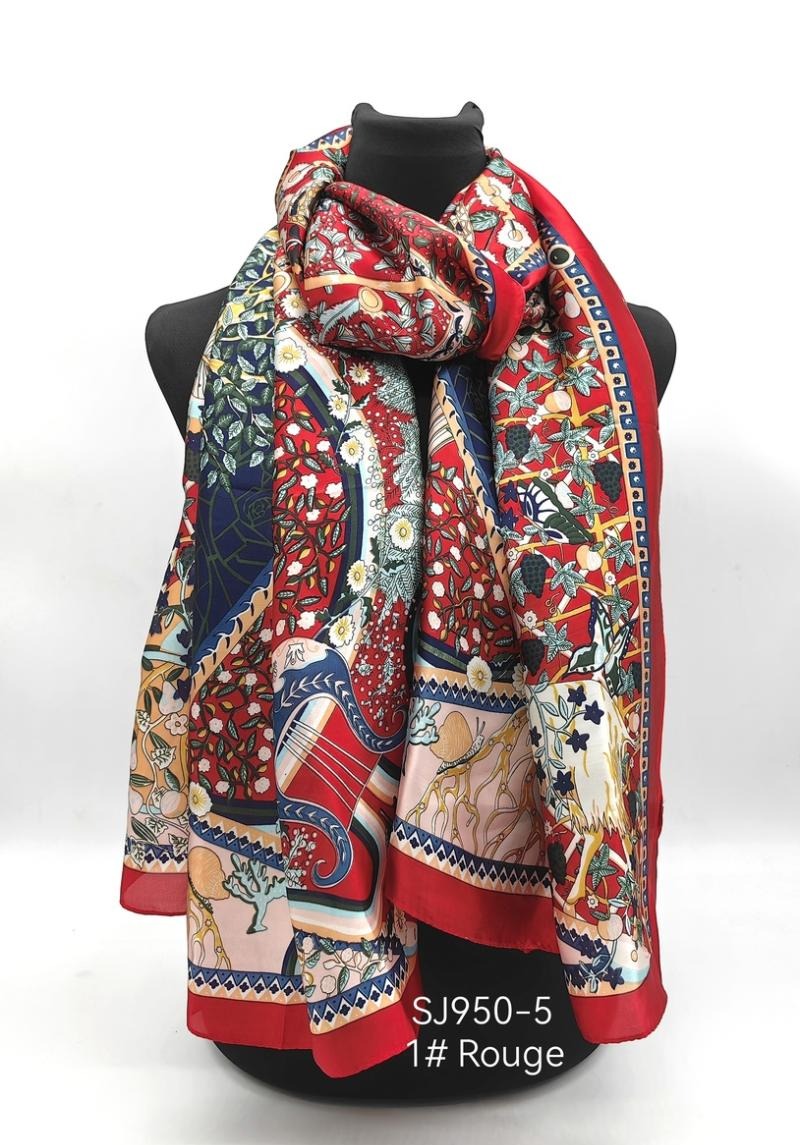 Sciarpa satinata leggera stampata