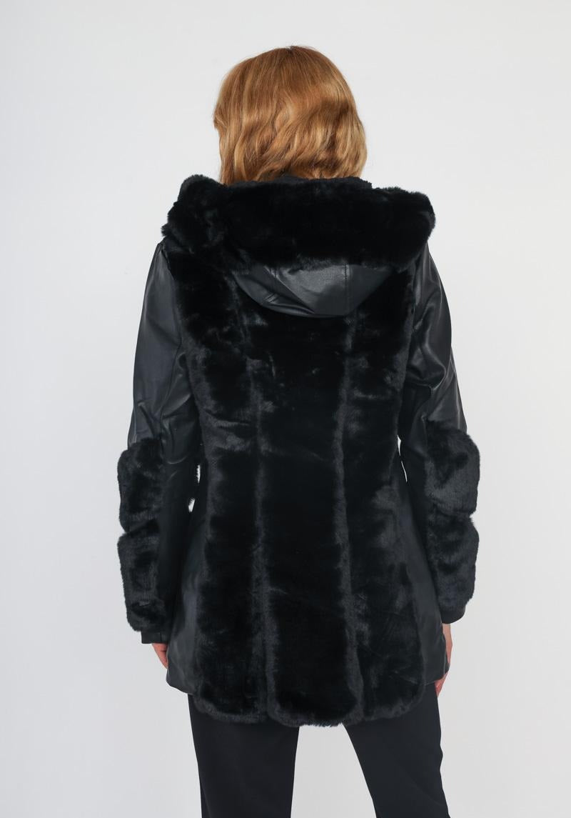 Parka in pelle vegana "Carla"