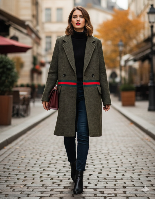 Cappotto con la cinta applicata sul davanti -Taglie Piccole