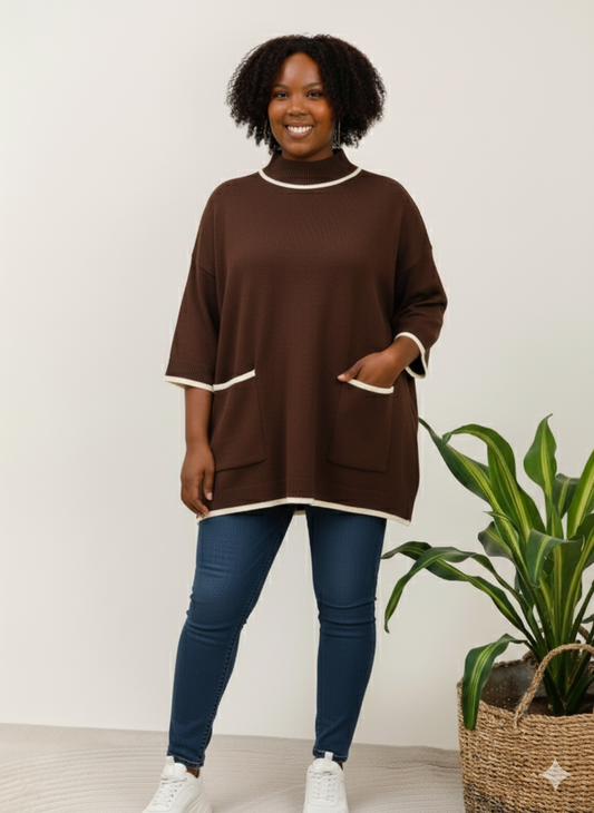 Maglia a Mantella Taglie Forti Comode