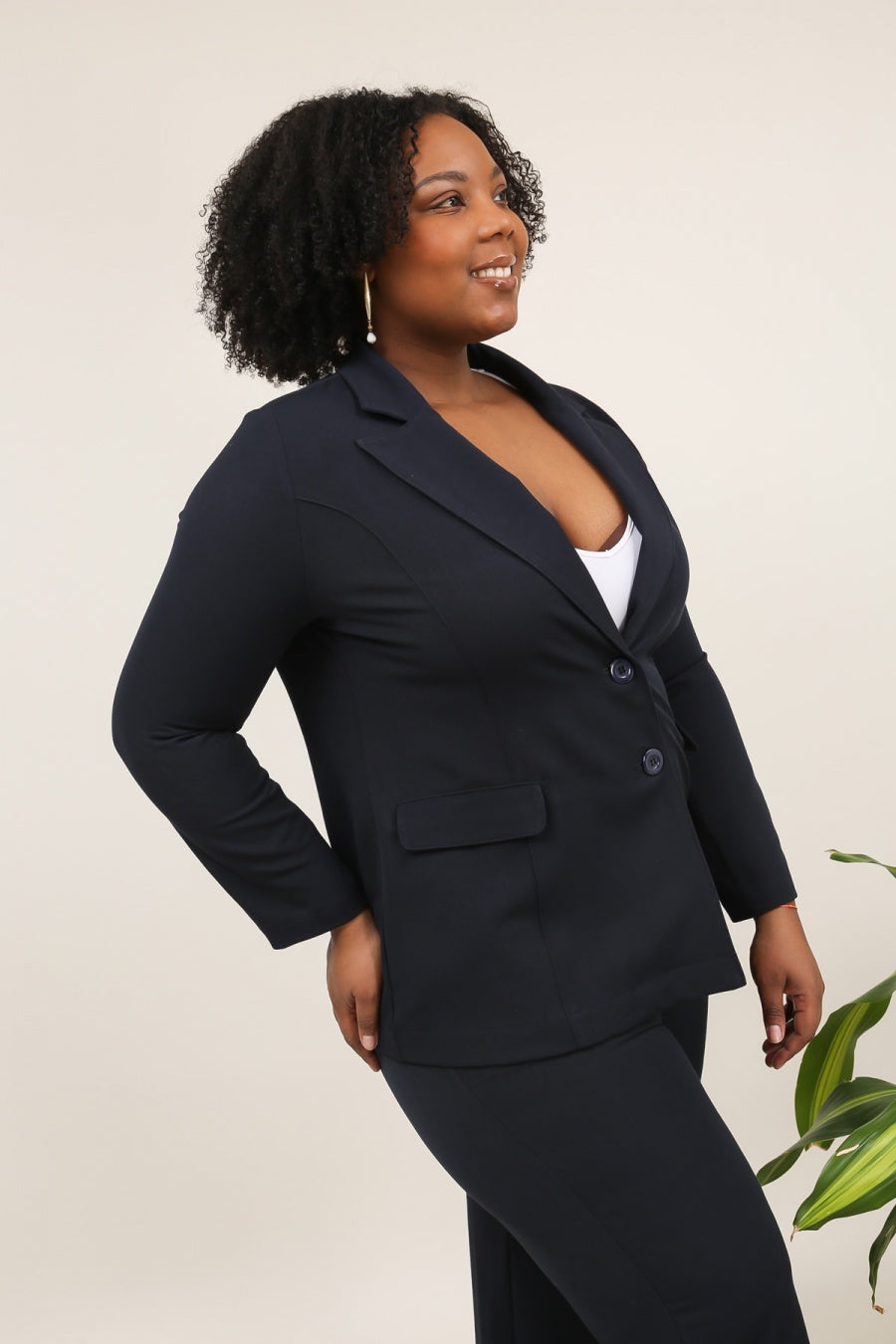 Giacca Tailleur Elegante a Due Bottoni – Versatile & Raffinata