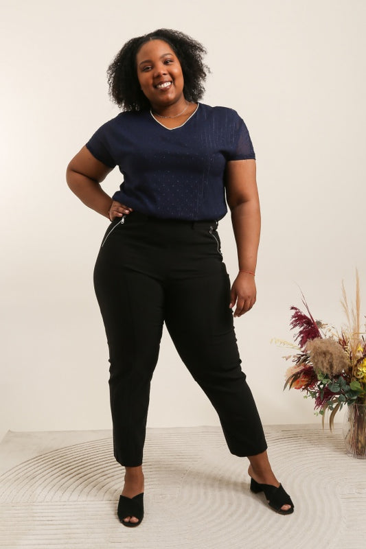 Pantaloni con tasche e cerniera