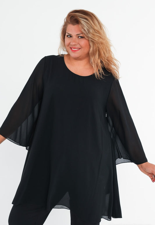 Blusa/vestito con maniche a campana