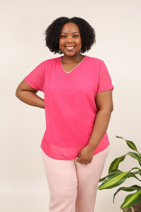 Maglia Elegante Scollo a V con Lurex Dorato