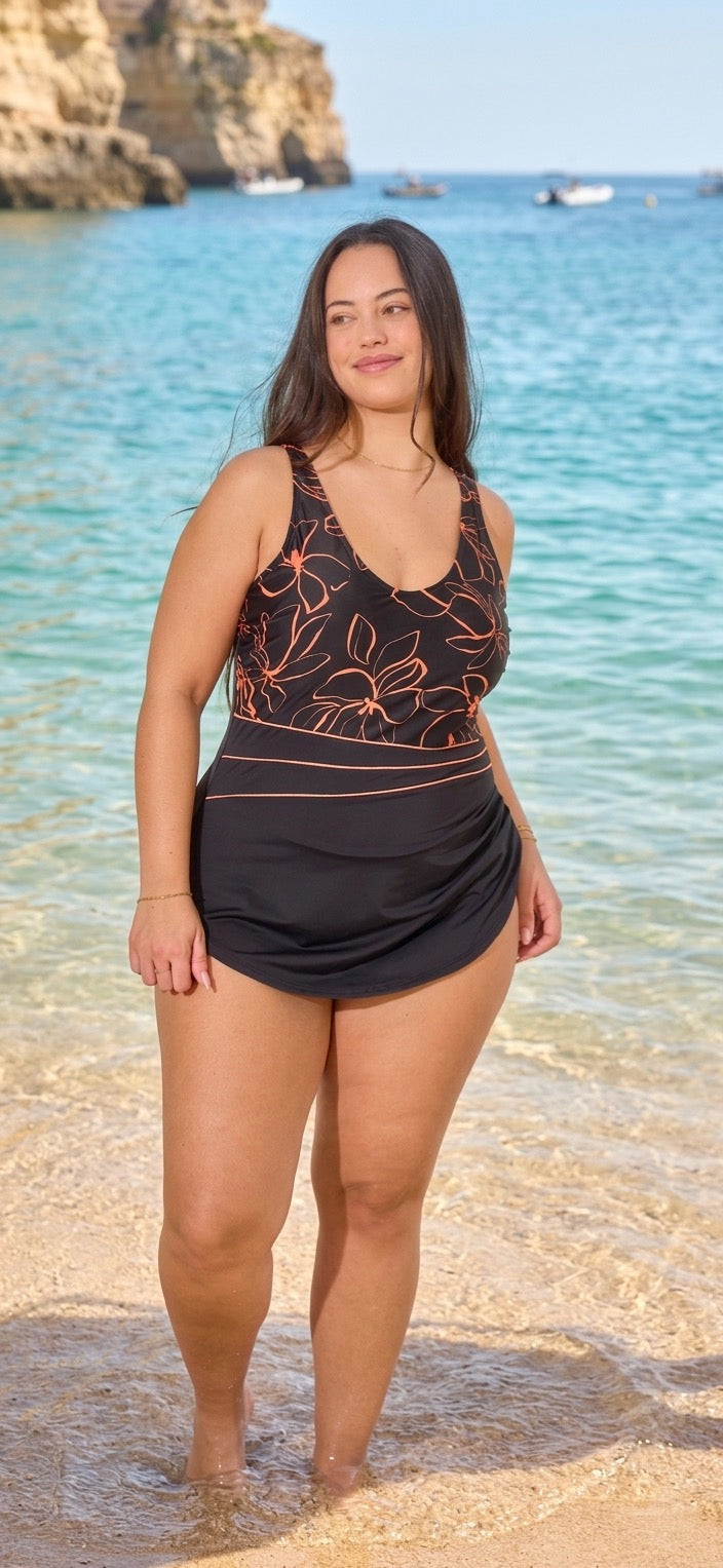 COSTUME INTERO CURVY CON GONNELLINA FANTASIA FLOREALE
