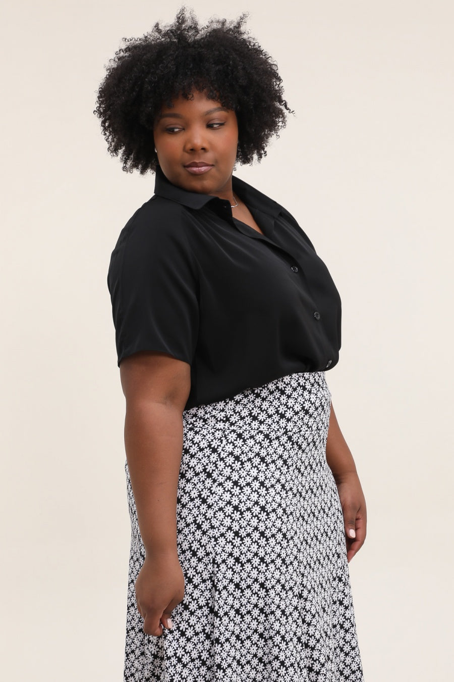 Camicia Donna Taglie Comode Effetto Satin