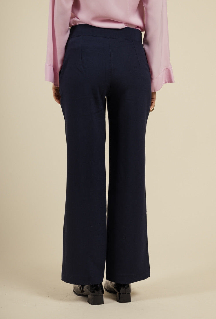 Pantalone a Palazzo "Samy”– Gamba Dritta e Chiusura Laterale