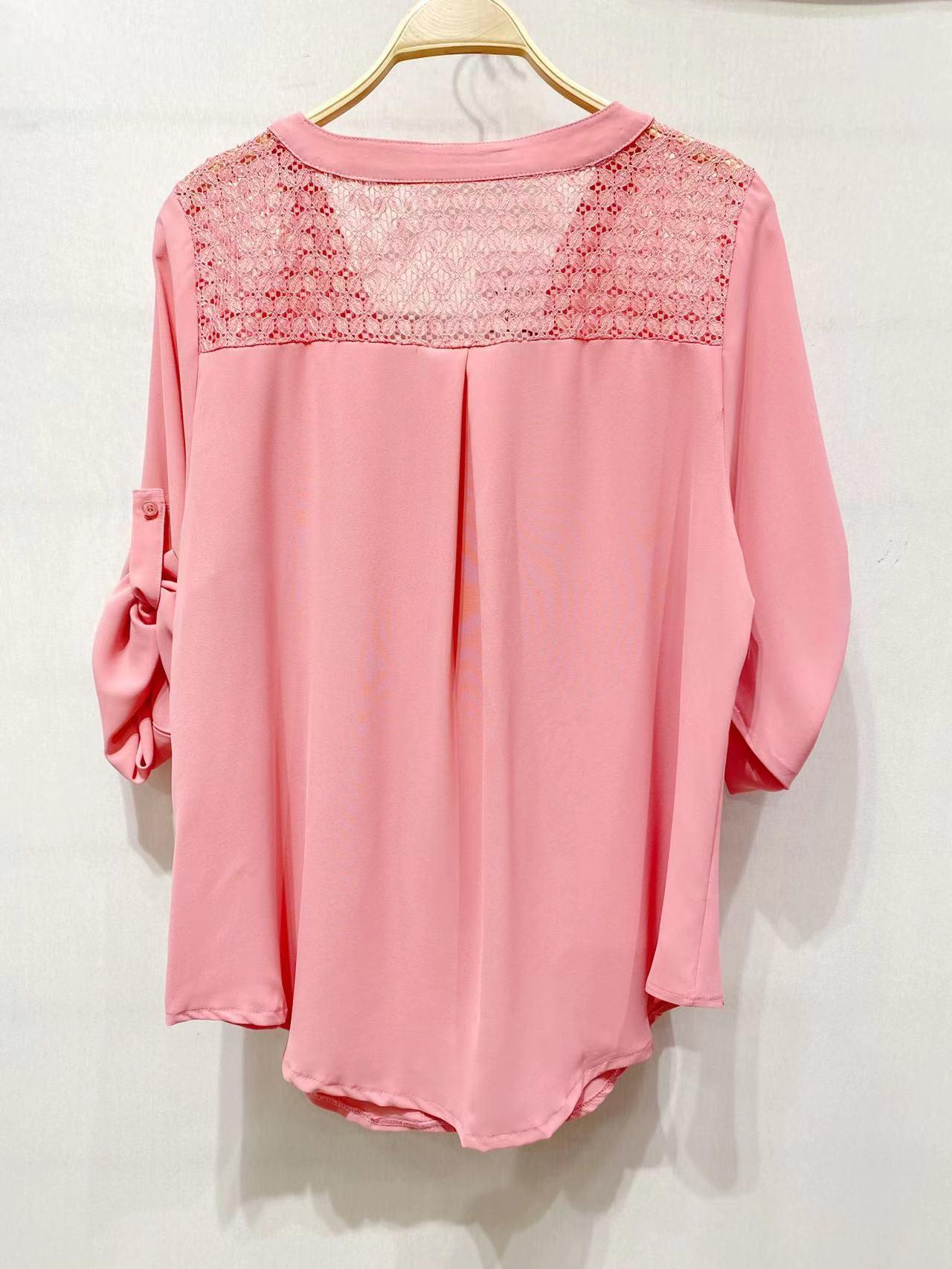 Camicia con dettagli in pizzo
