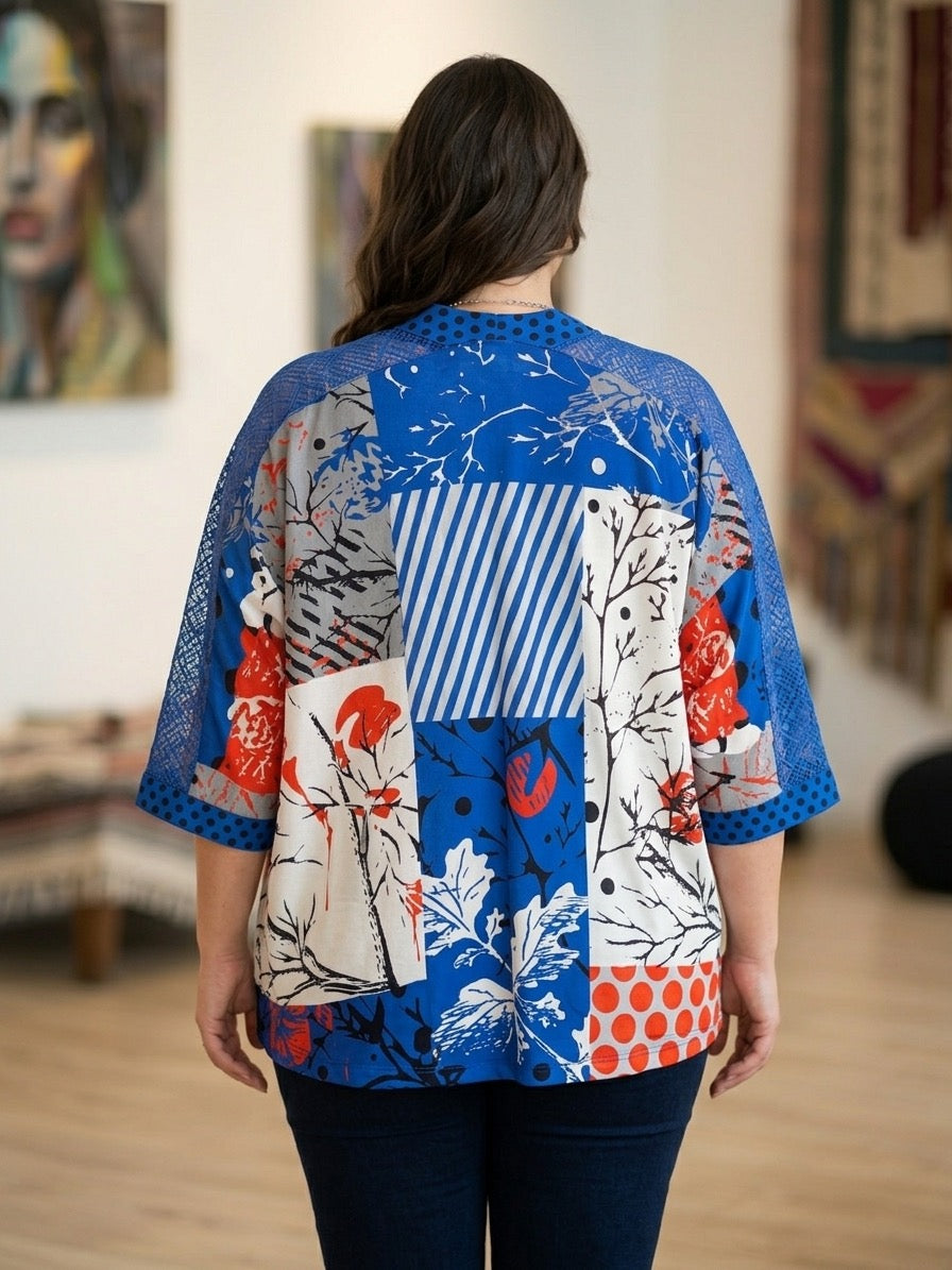 Kimono Multicolor con Strass e Ricami – Elegante e Versatile