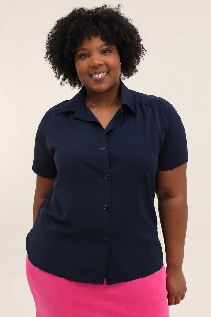 Camicia Donna Taglie Comode Effetto Satin