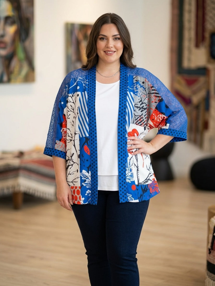 Kimono Multicolor con Strass e Ricami – Elegante e Versatile