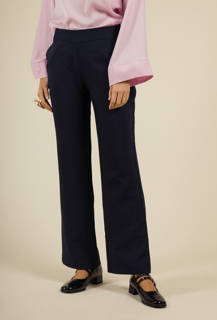 Pantalone a Palazzo "Samy”– Gamba Dritta e Chiusura Laterale