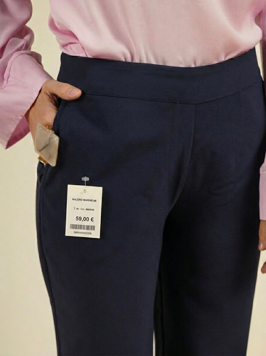 Pantalone a Palazzo "Samy”– Gamba Dritta e Chiusura Laterale
