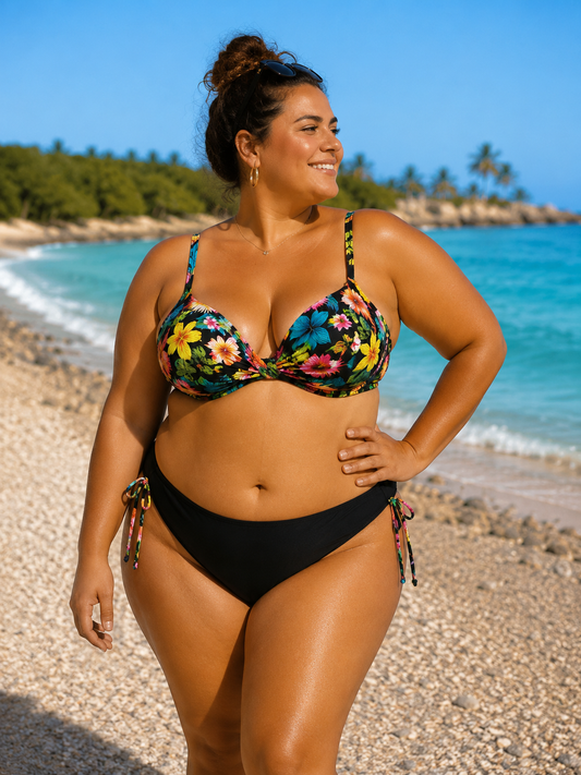 Costume da Bagno Donna Curvy a Fiori Tropicali – Taglie Comode e Grandi