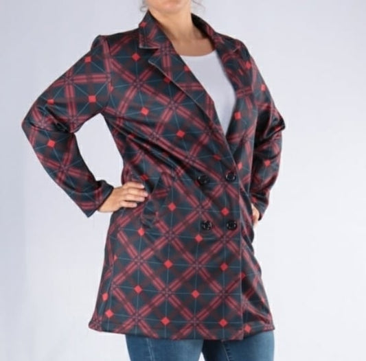 Cappotto trapuntato fantasia geometrica