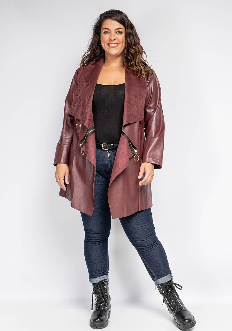 Giacca in ecopelle Taglie Comode - Curvy