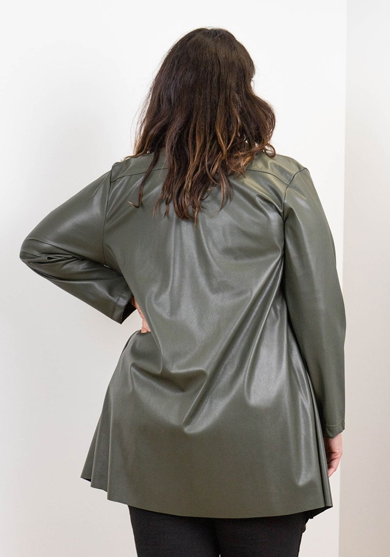 Giacca in ecopelle Taglie Comode - Curvy