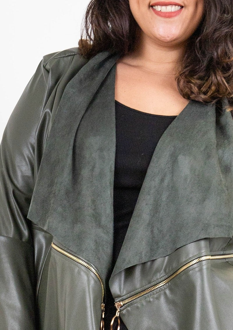 Giacca in ecopelle Taglie Comode - Curvy