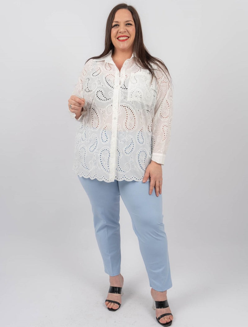 Pantaloni a sigaretta in tessuto elasticizzato