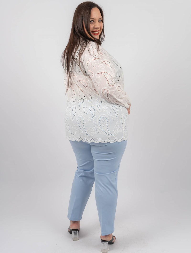 Pantaloni a sigaretta in tessuto elasticizzato