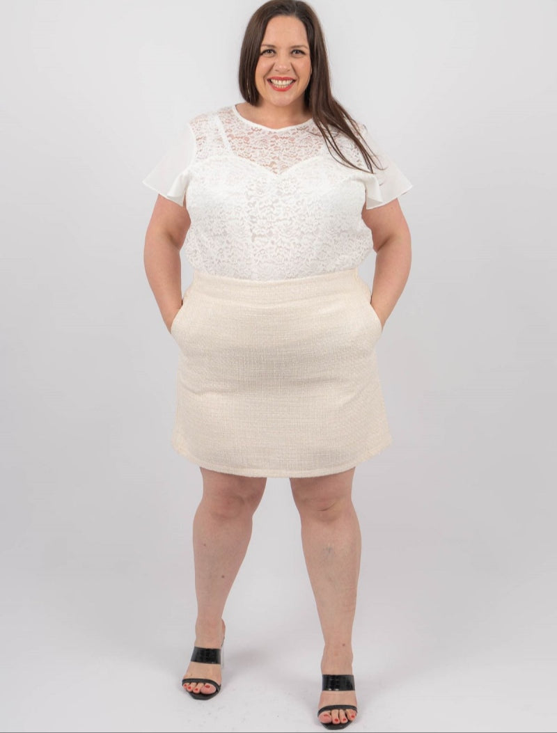 Blusa con maniche volant