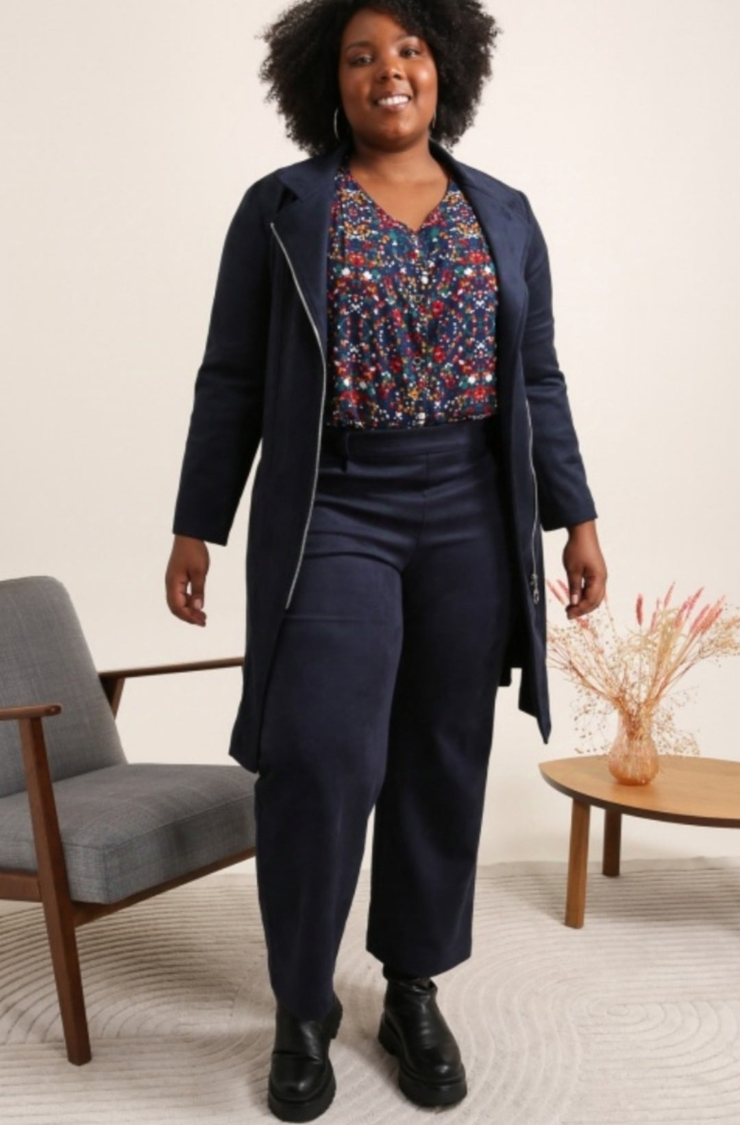 Pantalone curvy in velluto