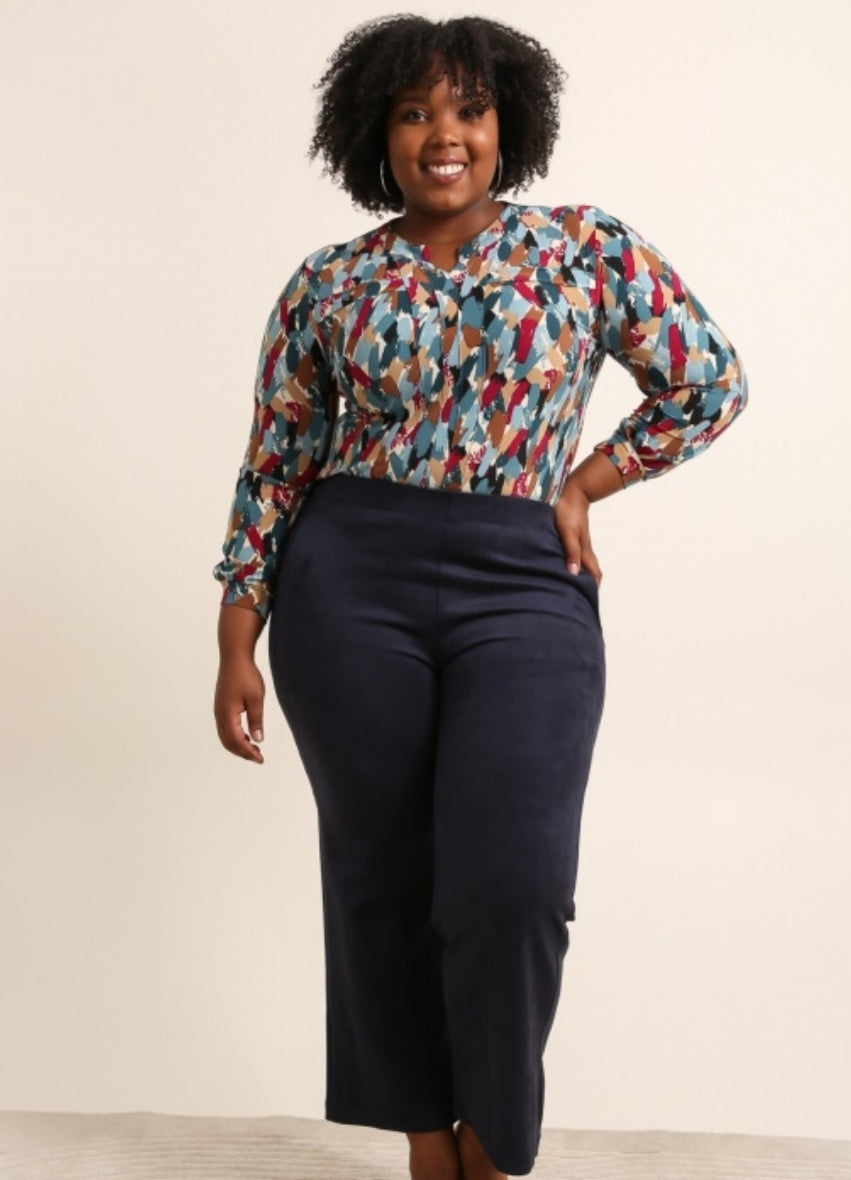 Pantalone curvy in velluto
