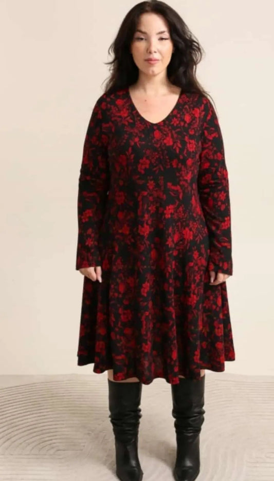 Vestito Taglie Comode a Fiori