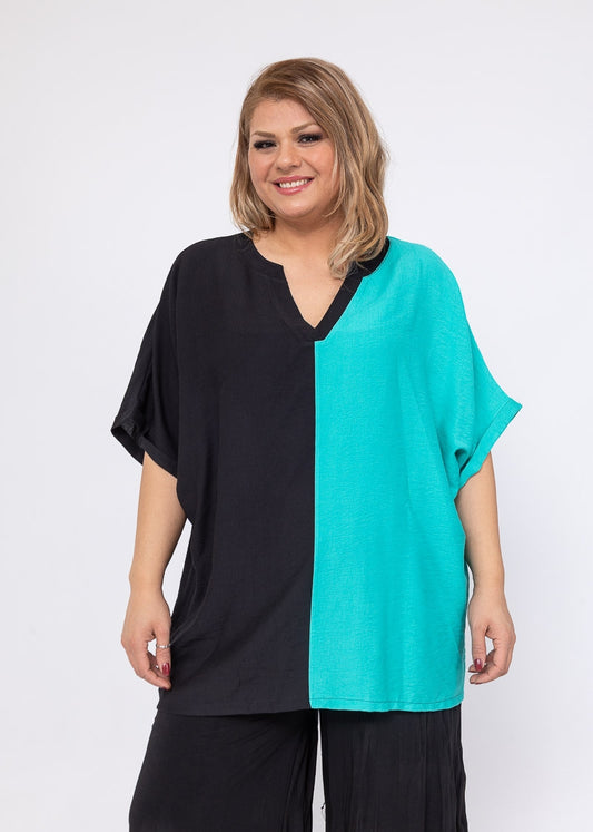 Blusa bicolore
