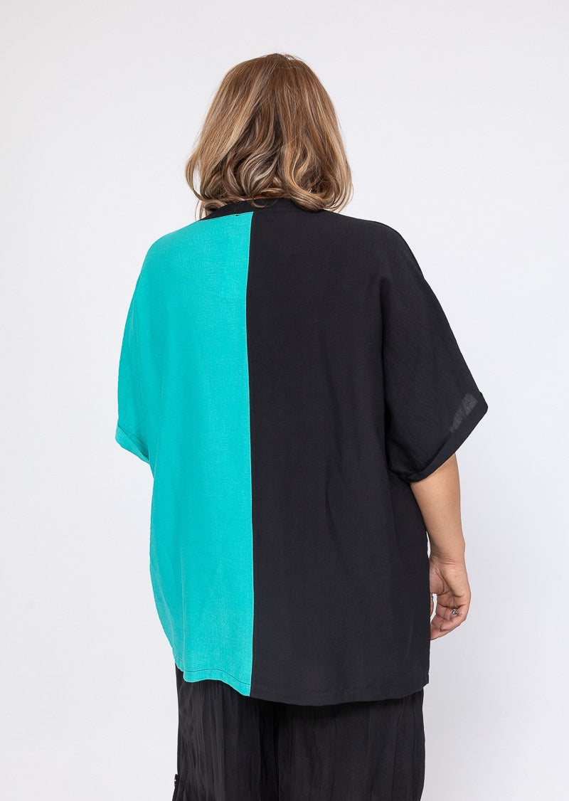 Blusa bicolore