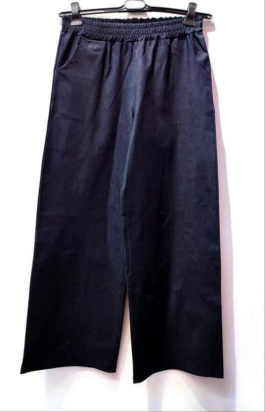 Pantaloni effetto denim elasticizzato