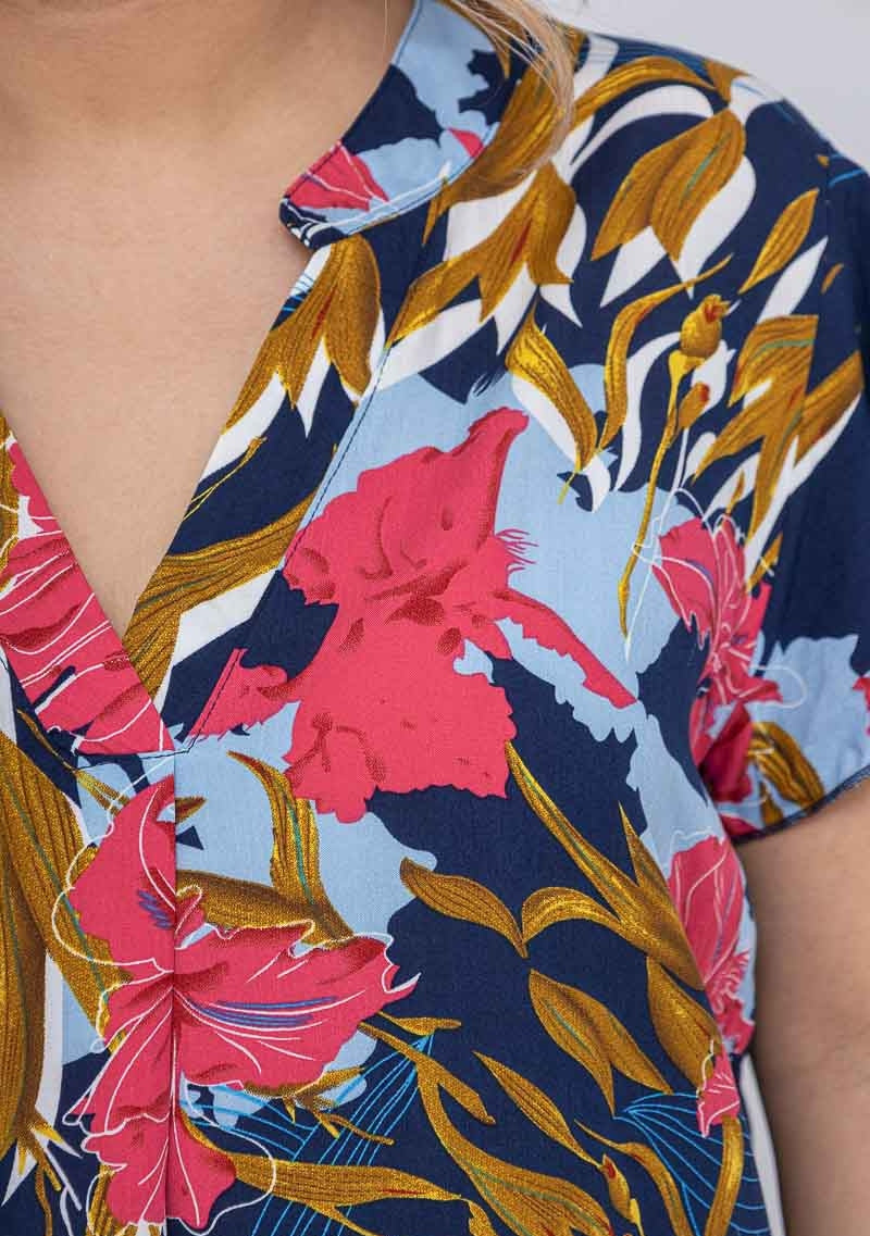 Blusa maniche volant
