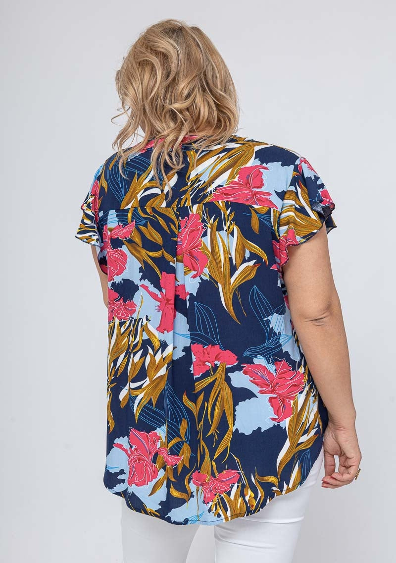 Blusa maniche volant