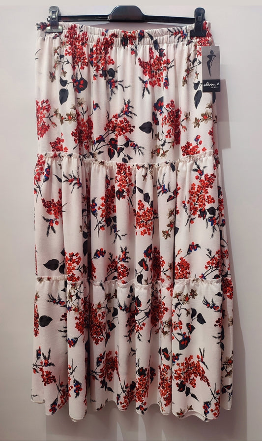 Gonna Taglie Forti con Stampa Floreale