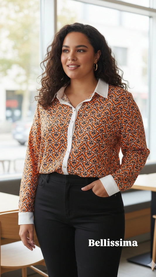 Camicia con stampa floreale  Taglie Comode