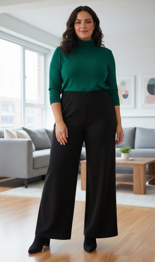 Pantalone a palazzo Taglie Curvy Comode