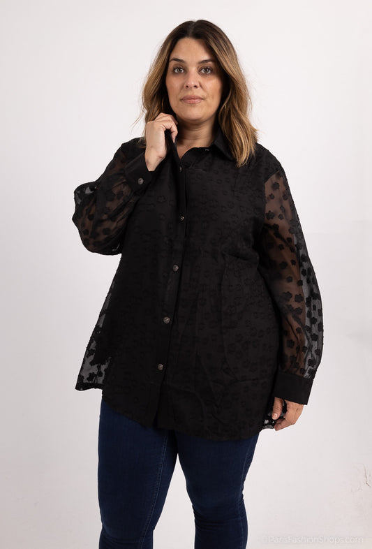 Camicia Ricami Fiori