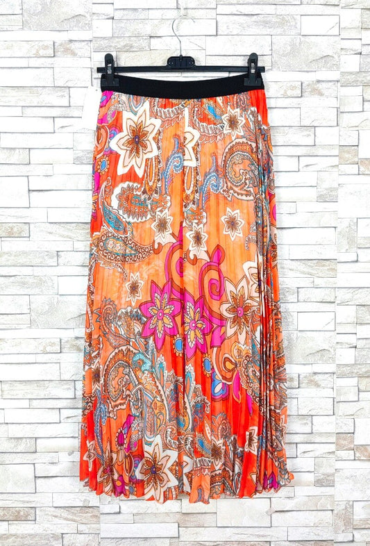 Gonna plissettata a fiori