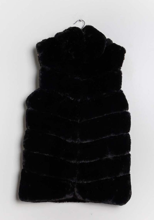 Giacca in pelliccia senza maniche