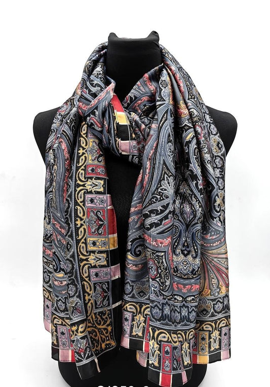 Sciarpa satinata leggera stampata