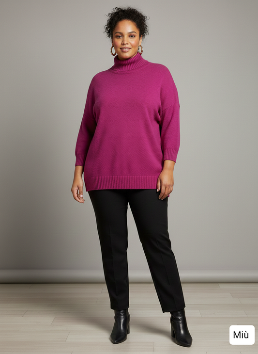 Maglione Oversize Dolcevita  Viscosa Stretch