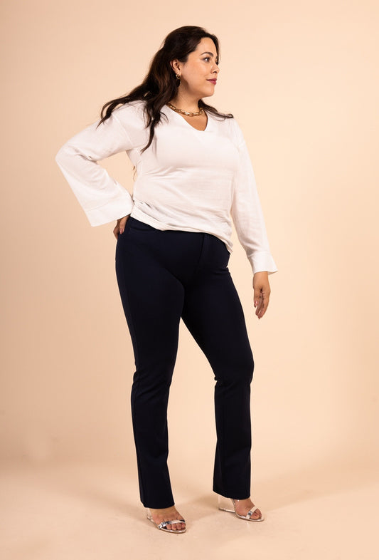 Pantalone Elasticizzato a Vita Alta