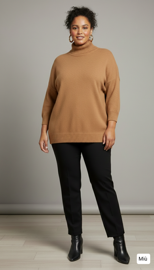 Maglione Oversize Dolcevita  Viscosa Stretch
