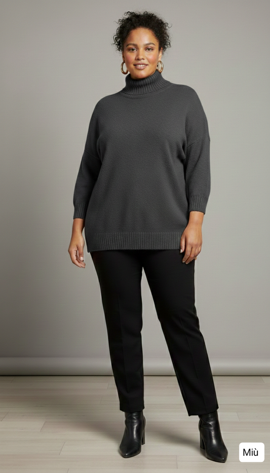 Maglione Oversize Dolcevita  Viscosa Stretch