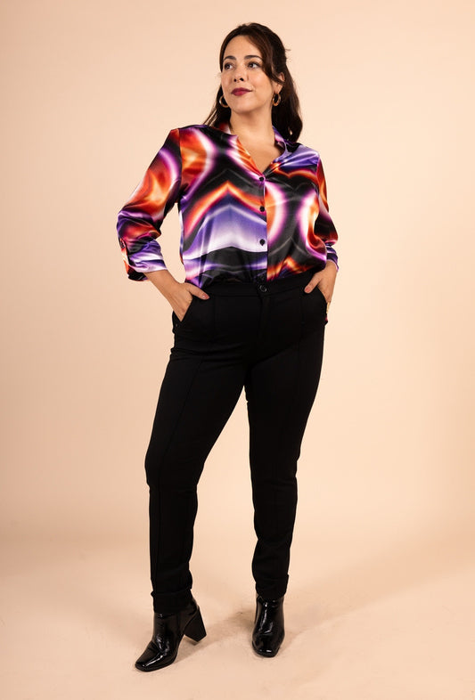 Pantalone Silm Fit - Dettaglio Riga Centrale e Vita Alta