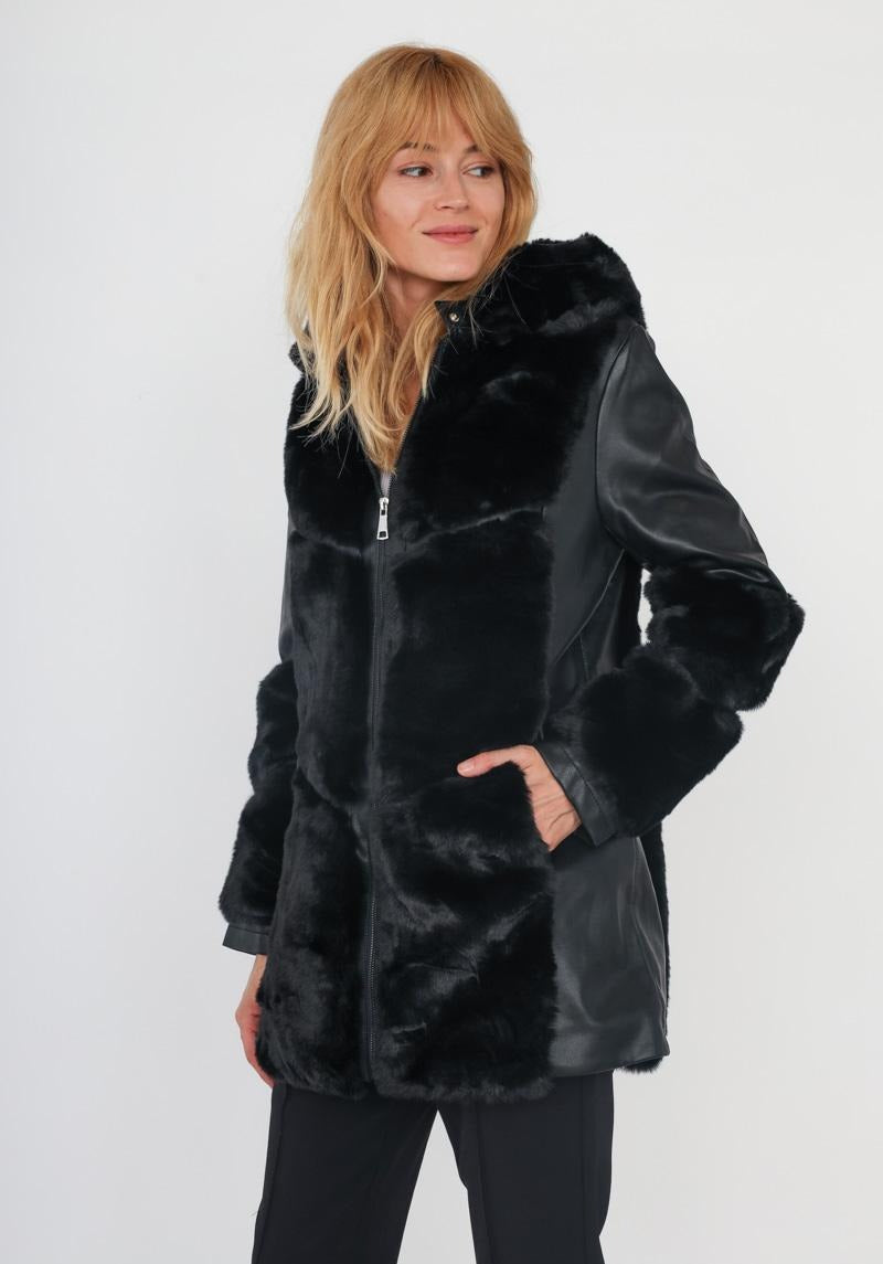 Parka in pelle vegana "Carla"