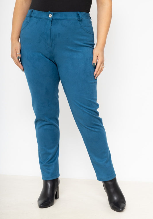 Pantaloni in pelle scamosciata